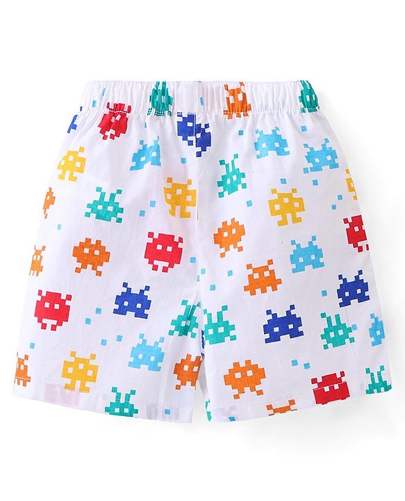 Babyhug Cotton Poplin Boxers Animal & Leaf Print Pack of 3 - Multicolour