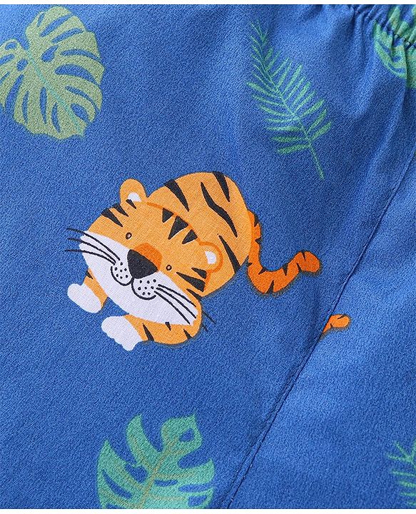 Babyhug Cotton Poplin Boxers Animal & Leaf Print Pack of 3 - Multicolour