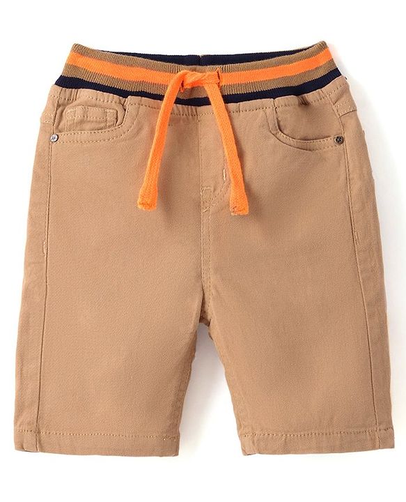 Babyhug Twill Woven Knee Length With Stretch  Washed Jamaican - Navy Blue