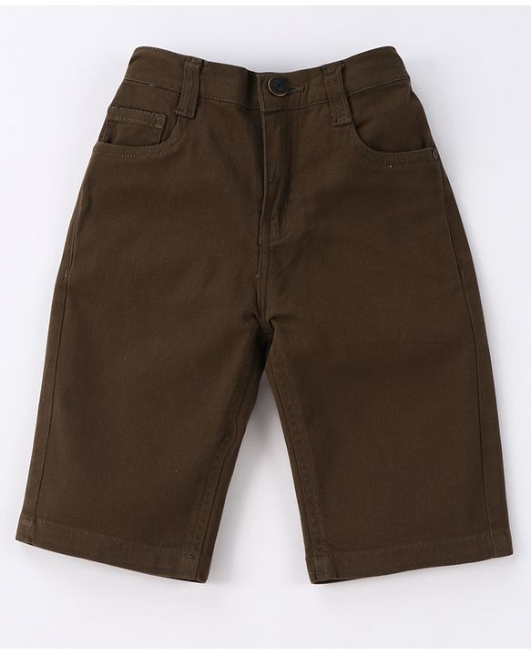 Babyhug Twill Woven Knee Length With Stretch Washed Jamaican - Navy Blue