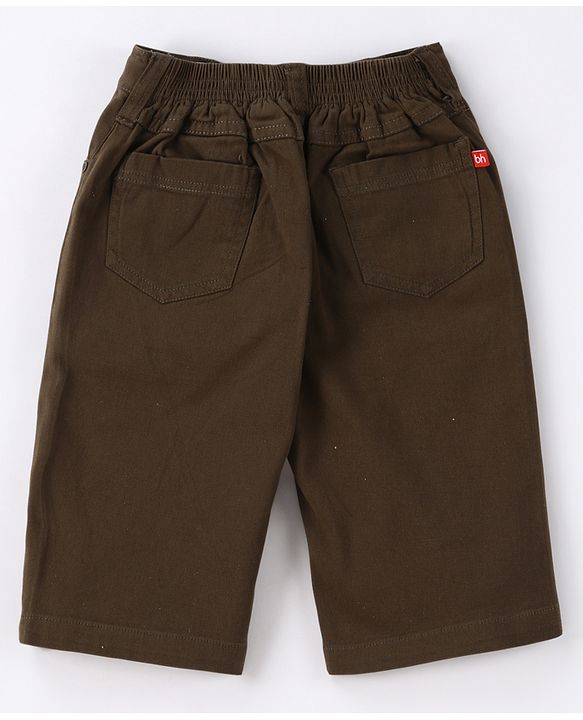 Babyhug Twill Woven Knee Length With Stretch Washed Jamaican - Navy Blue