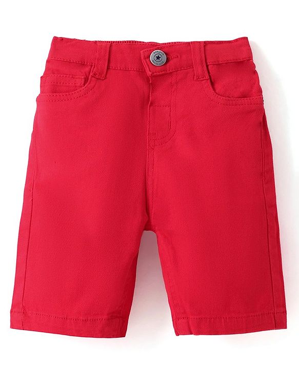 Babyhug Twill Woven Knee Length With Stretch Washed Jamaican - Navy Blue