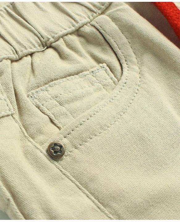 Babyhug Twill Woven Solid Shorts -  Beige