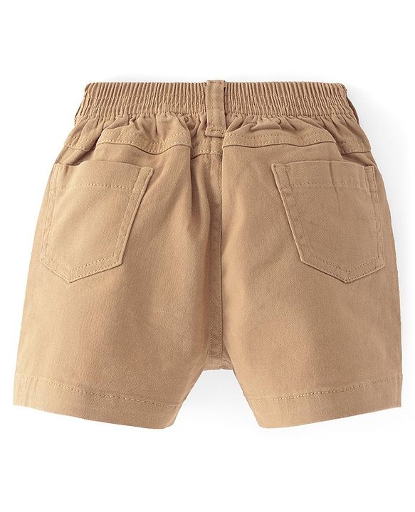 Babyhug Twill Woven Shorts With Stretch - Navy Blue