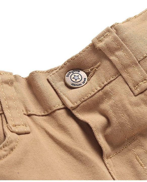 Babyhug Twill Woven Shorts With Stretch - Navy Blue