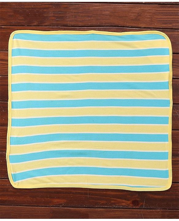 Babyhug Terry Woven Hooded Bath Towel with Floral Print L 76 X B 76 cm - Yellow
