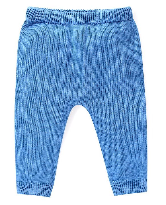 Babyhug Knitted Full Sleeves Sweater Set with Cap Stripes & Sun Patch - Multicolor