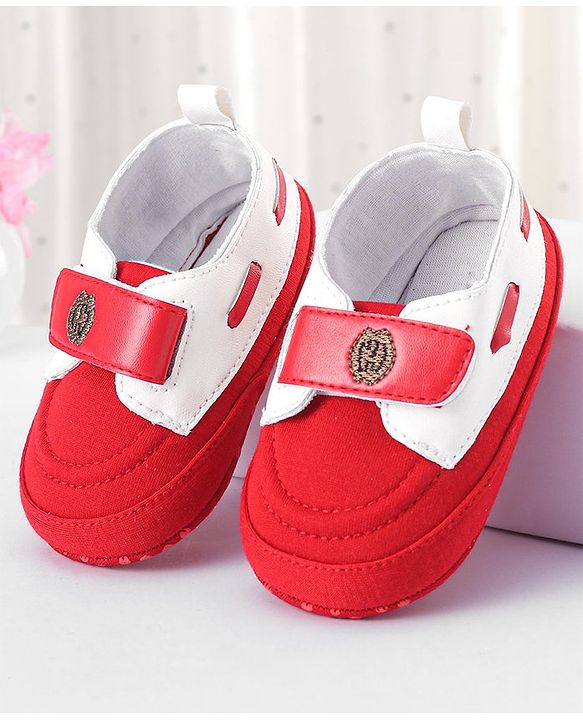 Cute Walk by Babyhug Velcro Closure Booties - Red