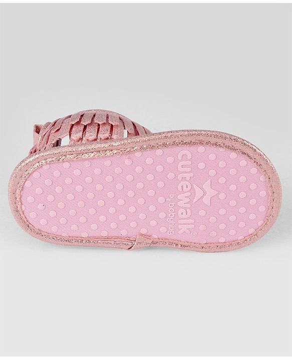 Cute Walk by Babyhug Velcro Closure Booties - Pink