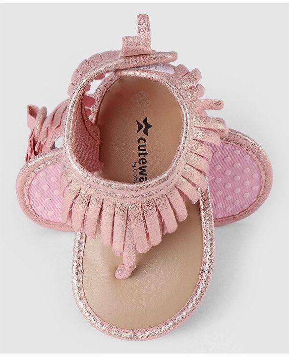 Cute Walk by Babyhug Velcro Closure Booties - Pink
