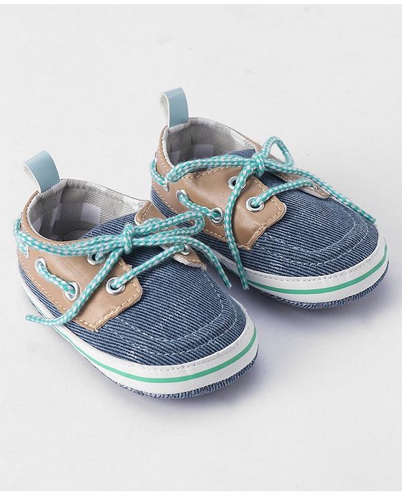 Cute Walk by Babyhug Lace Up Booties - Blue