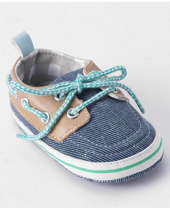 Cute Walk by Babyhug Lace Up Booties - Blue