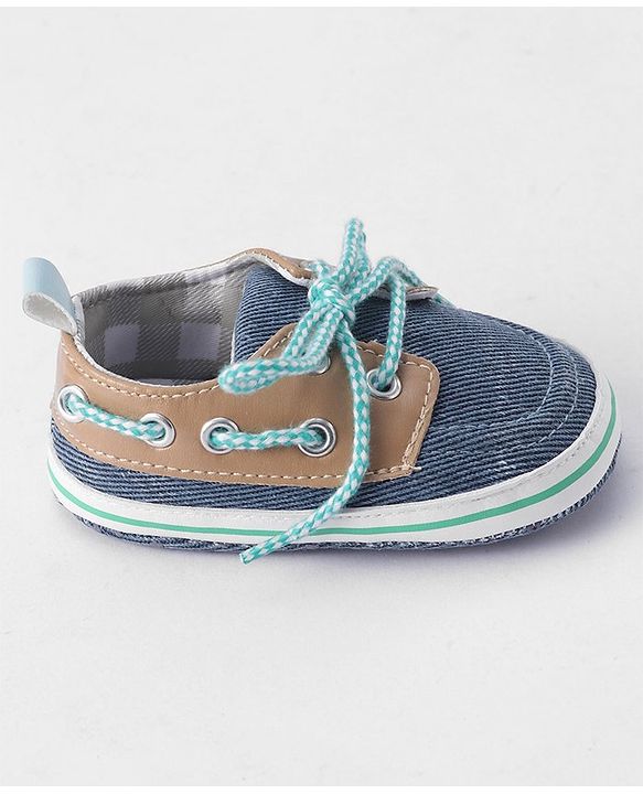 Cute Walk by Babyhug Lace Up Booties - Blue