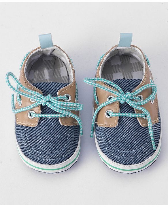 Cute Walk by Babyhug Lace Up Booties - Blue