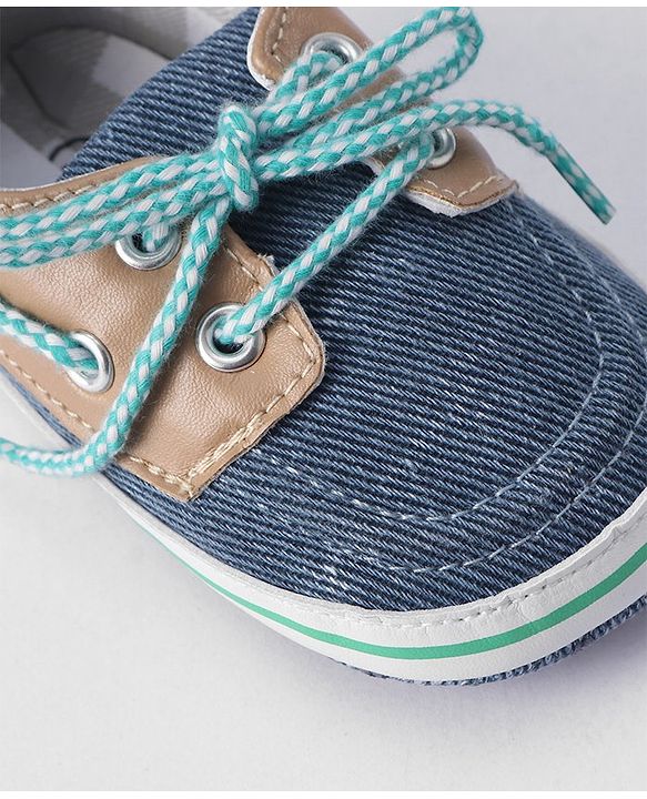 Cute Walk by Babyhug Lace Up Booties - Blue