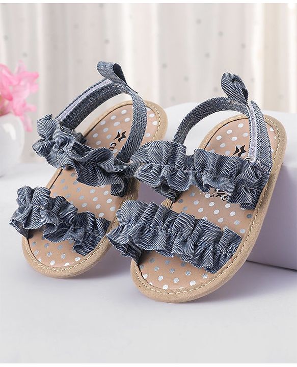 Cute Walk by Babyhug Velcro Closure Booties - Blue