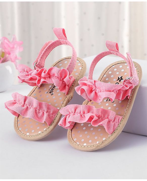 Cute Walk by Babyhug Velcro Closure Booties - Pink