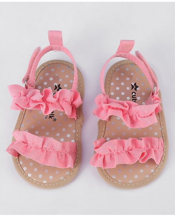 Cute Walk by Babyhug Velcro Closure Booties - Pink