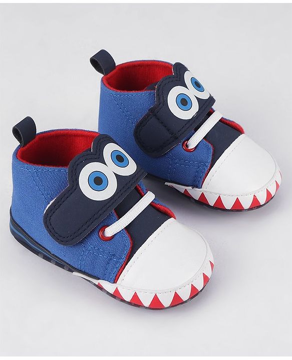 Cute Walk by Babyhug Velcro Closure Booties - Blue