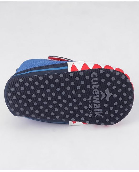 Cute Walk by Babyhug Velcro Closure Booties - Blue