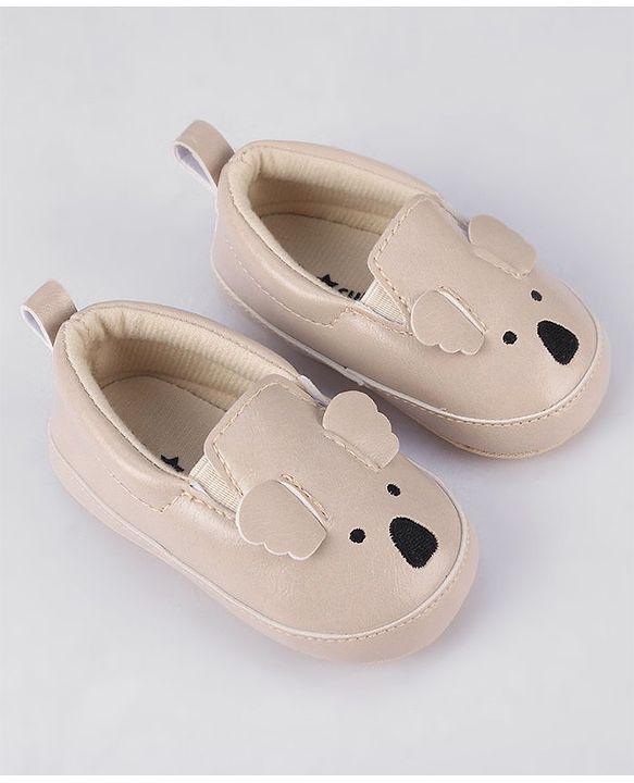 Cute Walk by Babyhug Slip On Booties - Cream