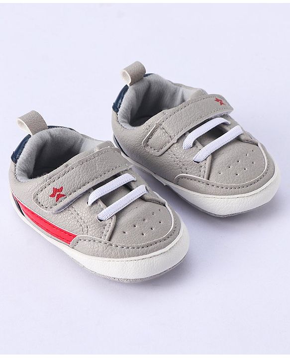 Cute Walk by Babyhug Velcro Closure Booties - Grey