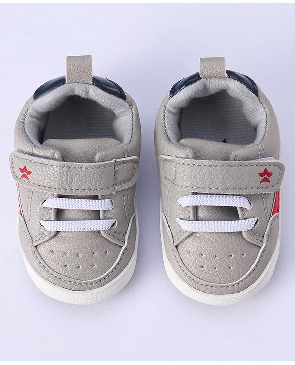 Cute Walk by Babyhug Velcro Closure Booties - Grey