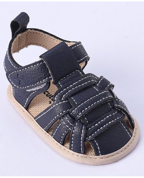 Cute Walk by Babyhug Velcro Closure Booties - Blue