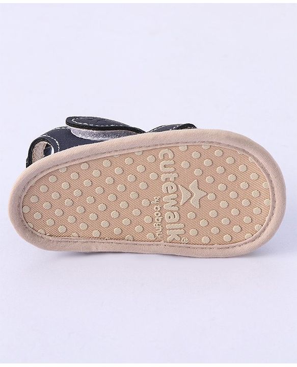 Cute Walk by Babyhug Velcro Closure Booties - Blue