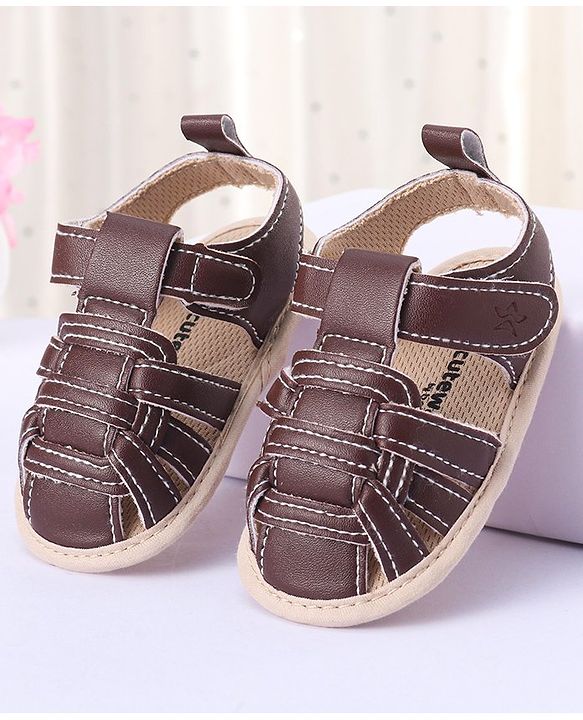 Cute Walk by Babyhug Velcro Closure Booties - Brown