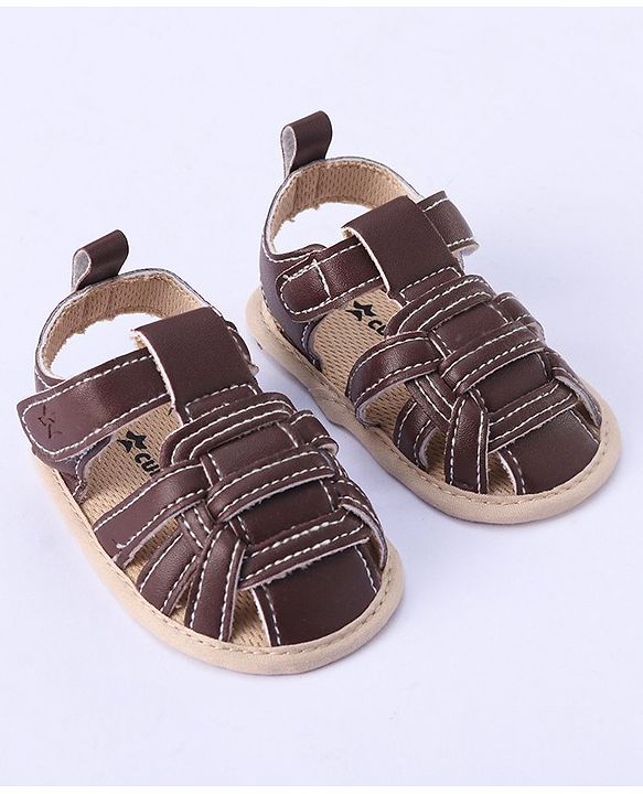Cute Walk by Babyhug Velcro Closure Booties - Brown