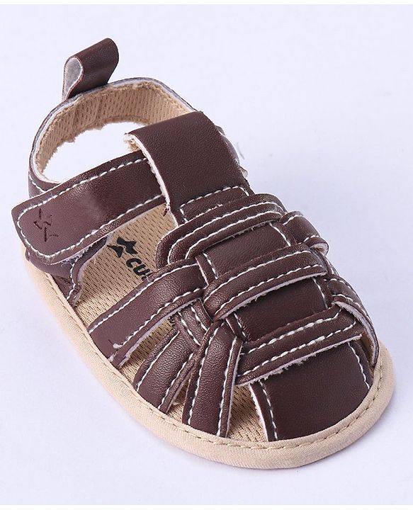Cute Walk by Babyhug Velcro Closure Booties - Brown
