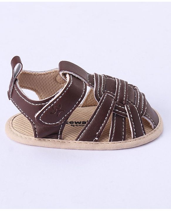 Cute Walk by Babyhug Velcro Closure Booties - Brown