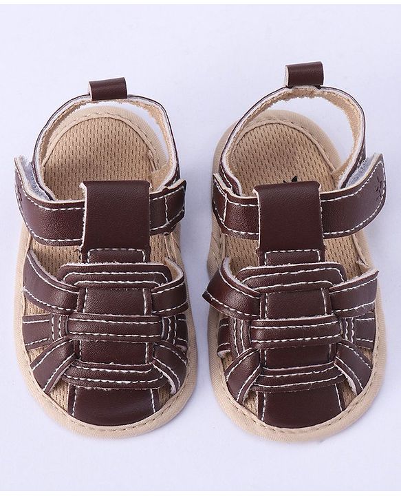 Cute Walk by Babyhug Velcro Closure Booties - Brown