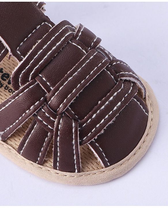Cute Walk by Babyhug Velcro Closure Booties - Brown