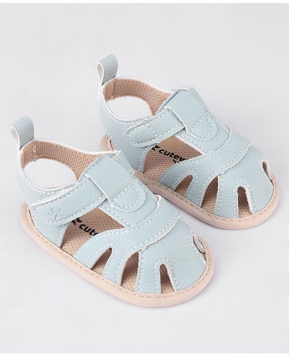 Cute Walk by Babyhug Velcro Closure Booties - Blue