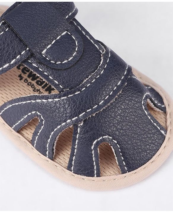 Cute Walk by Babyhug Velcro Closure Booties - Navy Blue