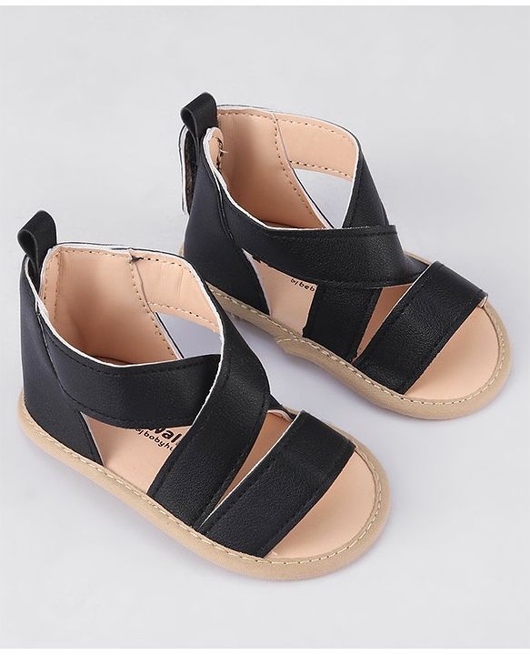 Cute Walk by Babyhug Velcro Closure Booties - Black