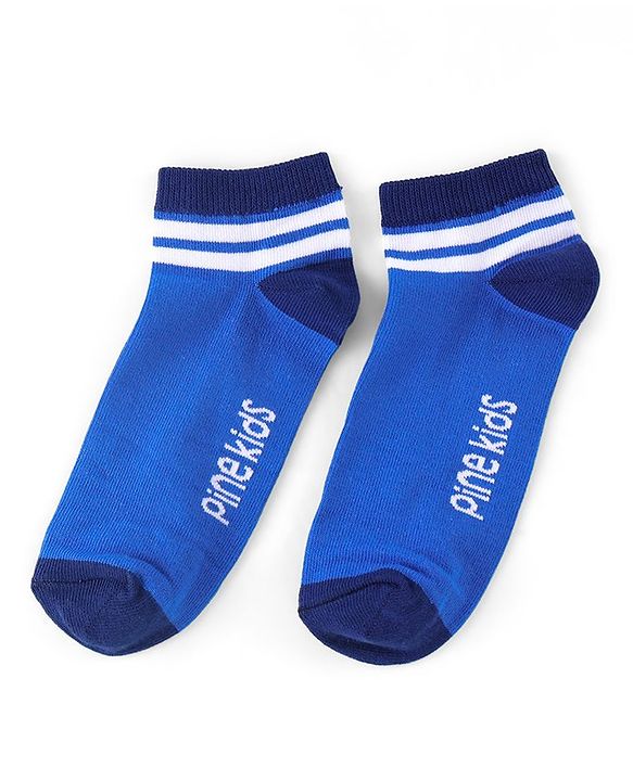 Pine Kids Ankle Length Socks Logo Design Pack of 3 - Multicolor