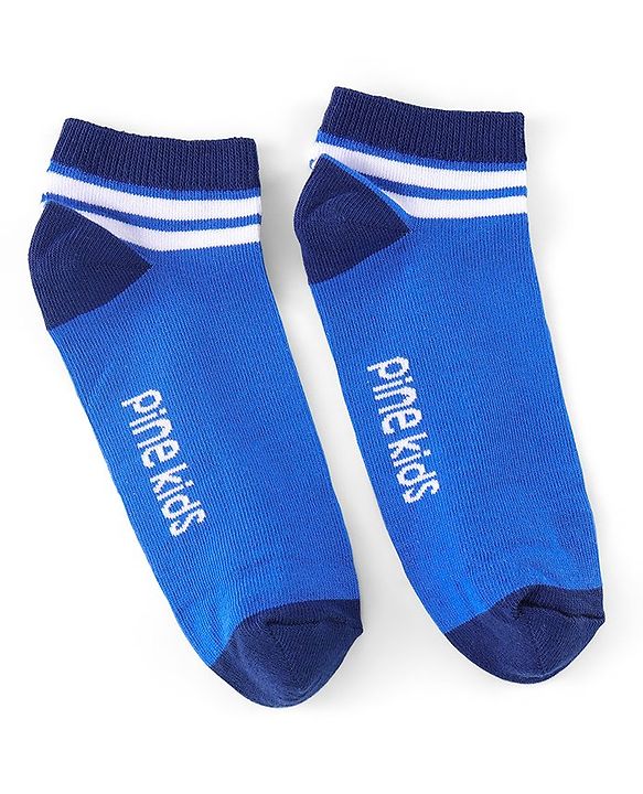 Pine Kids Ankle Length Socks Logo Design Pack of 3 - Multicolor