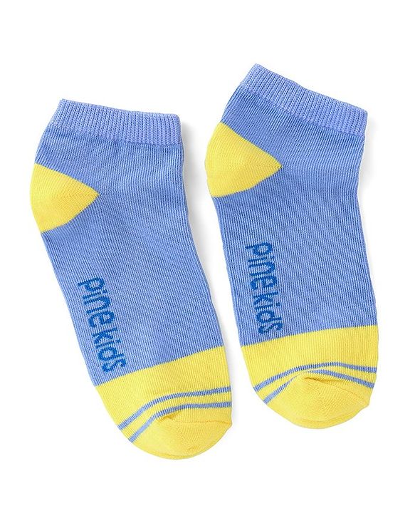Pine Kids Ankle Length Socks Logo Design Pack of 3 - Multicolor