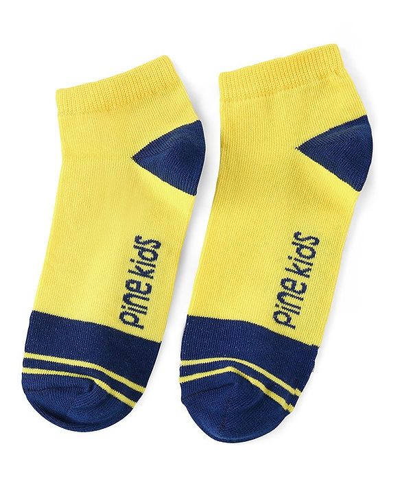 Pine Kids Ankle Length Socks Logo Design Pack of 3 - Multicolor