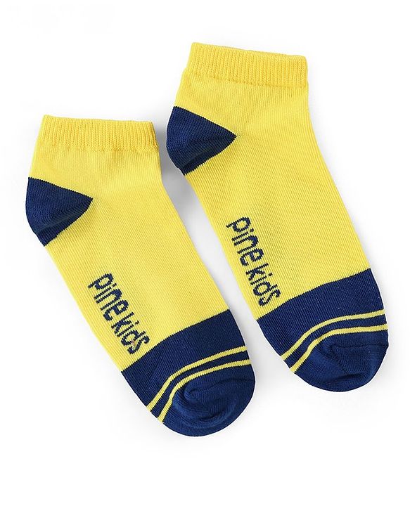 Pine Kids Ankle Length Socks Logo Design Pack of 3 - Multicolor