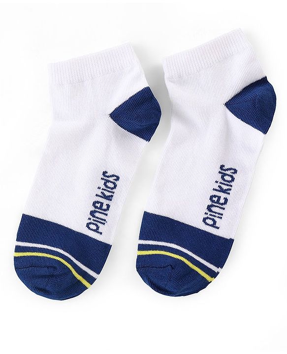 Pine Kids Ankle Length Socks Logo Design Pack of 3 - Multicolor
