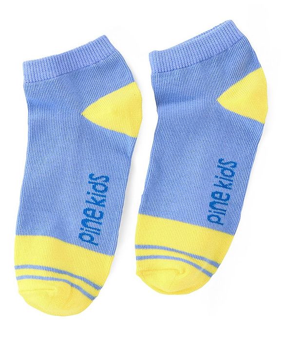 Pine Kids Ankle Length Socks Logo Design Pack of 3 - Multicolor