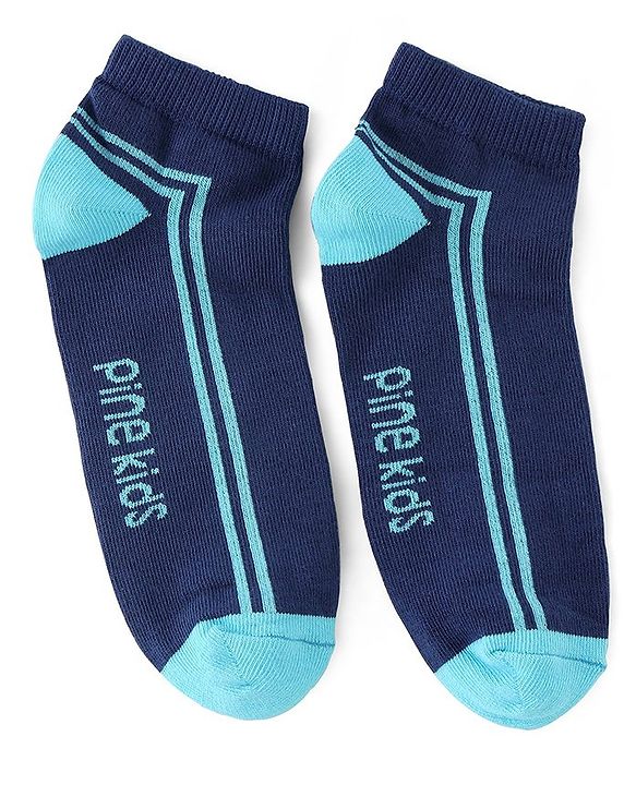 Pine Kids Ankle Length Socks Logo Design Pack of 3 - Multicolor