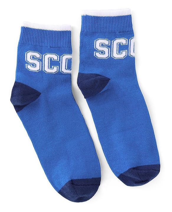 Pine Kids Knit High Ankle Length Socks with Text Design Pack of 3 - Multicolour