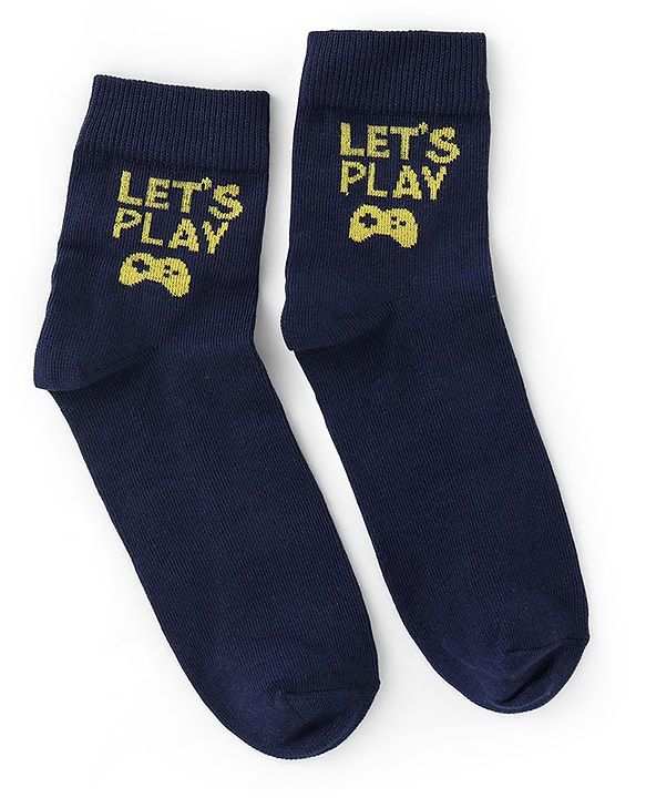 Pine Kids High Ankle Length Socks Text Print Pack of 3 - Multicolor
