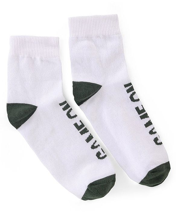 Pine Kids High Ankle Length Socks Text Print Pack of 3 - Multicolor