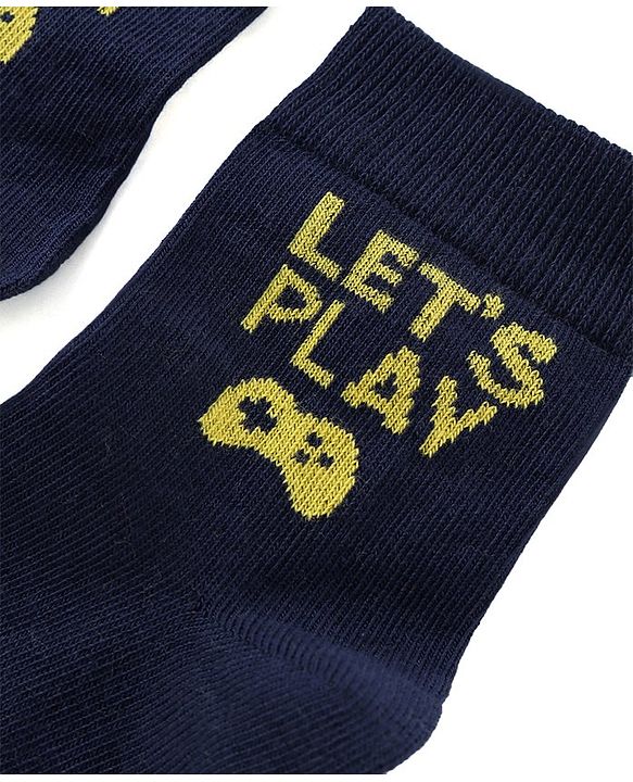 Pine Kids High Ankle Length Socks Text Print Pack of 3 - Multicolor